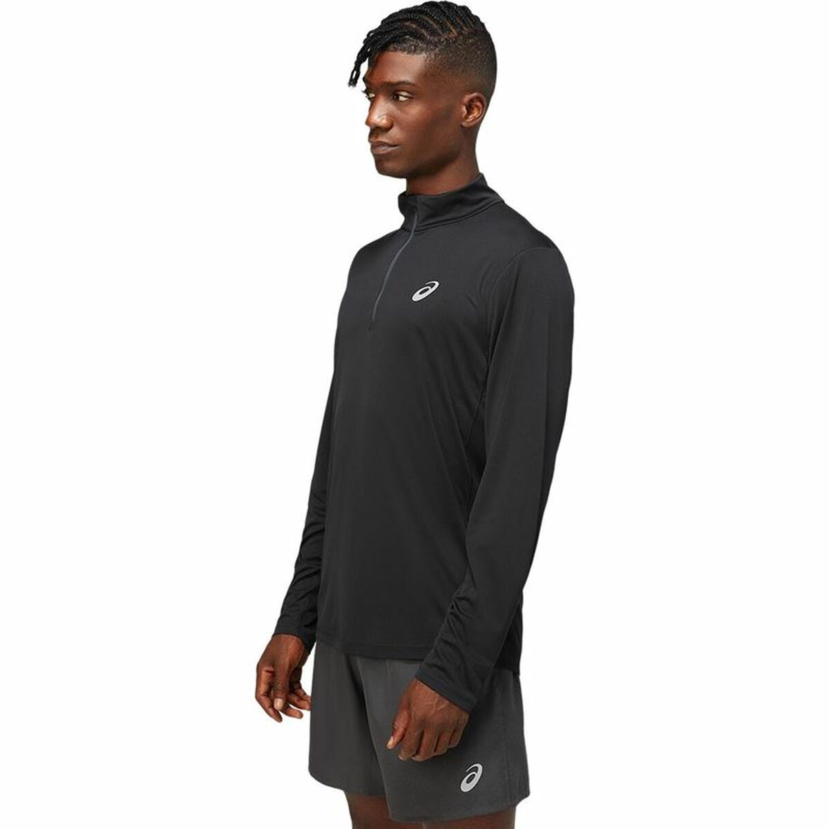 Men’s Long Sleeve T-Shirt Asics Core 1/2 Black With zip