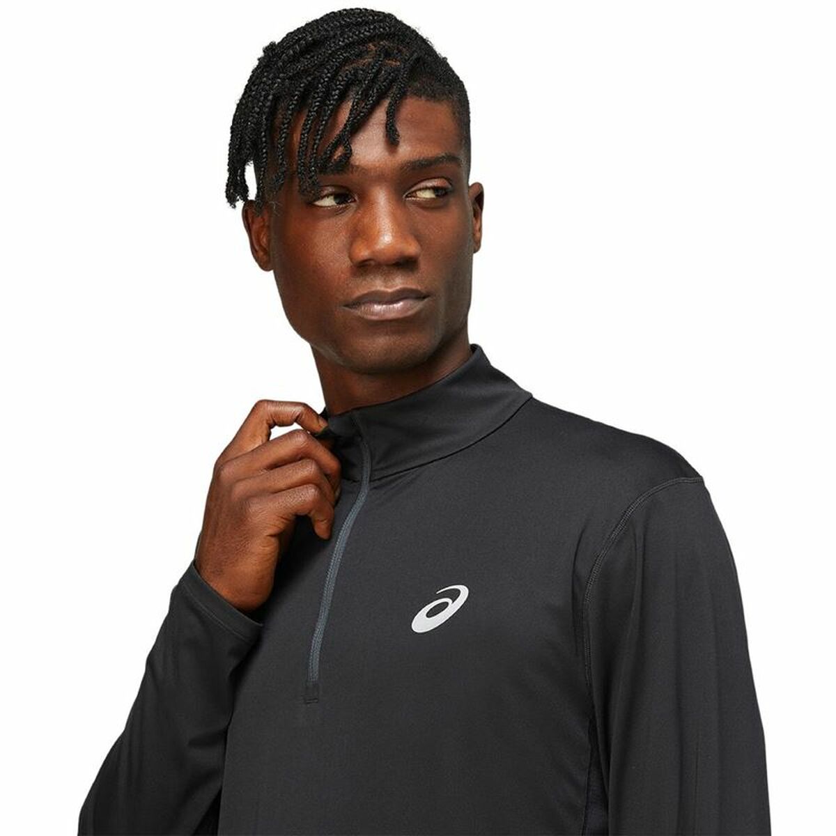 Men’s Long Sleeve T-Shirt Asics Core 1/2 Black With zip