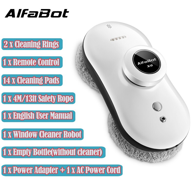 Alfabot Electric Window Cleaner Robot High Suction Smart Window