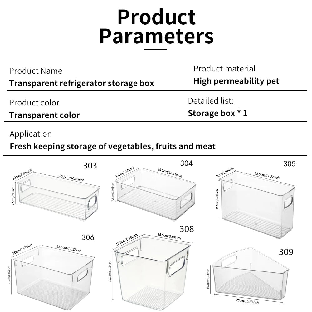 Refrigerator Organizer Bins Refrigerator Drawer Organizer Transparent