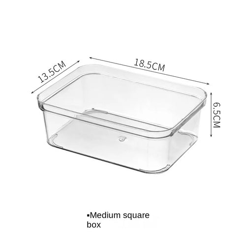 Transparent ABS Storage Boxes Cosmetics Storage Basket Odorless