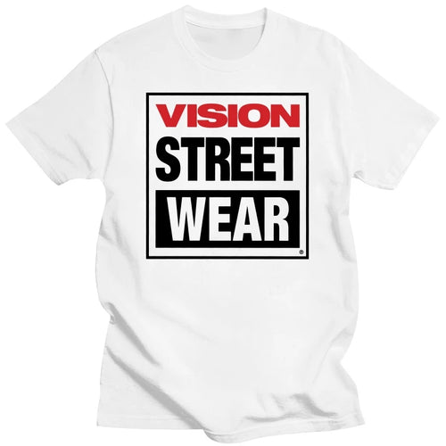 tshirt men Vintage Skate T Shirt Visione Tee Street Wear Shirt retro