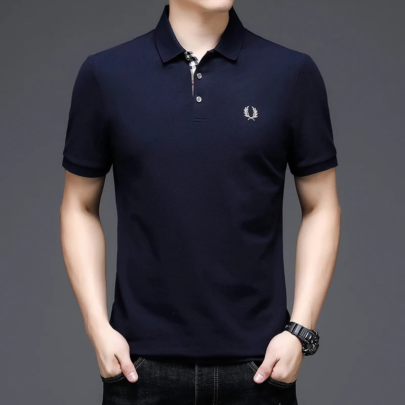 100% Cotton Designer Embroidered Men's Polo Shirt 2023Summer New T