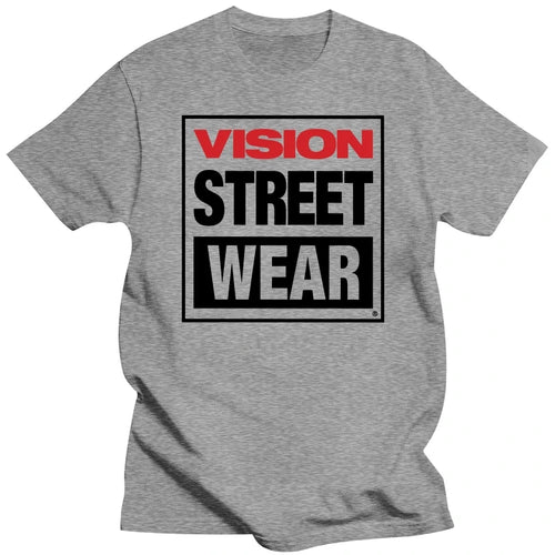 tshirt men Vintage Skate T Shirt Visione Tee Street Wear Shirt retro