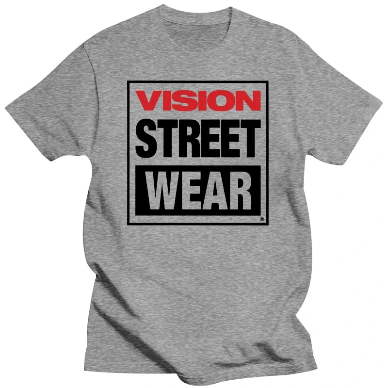 tshirt men Vintage Skate T Shirt Visione Tee Street Wear Shirt retro