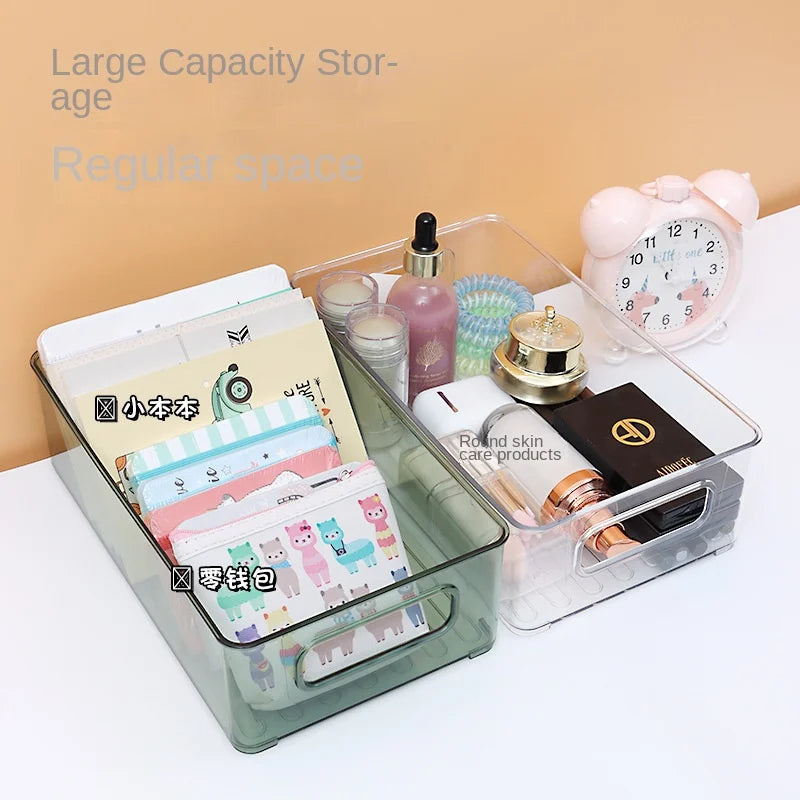 Transparent ABS Storage Boxes Cosmetics Storage Basket Odorless