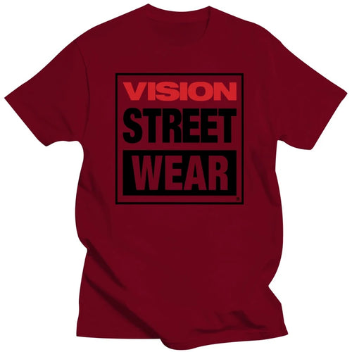 tshirt men Vintage Skate T Shirt Visione Tee Street Wear Shirt retro