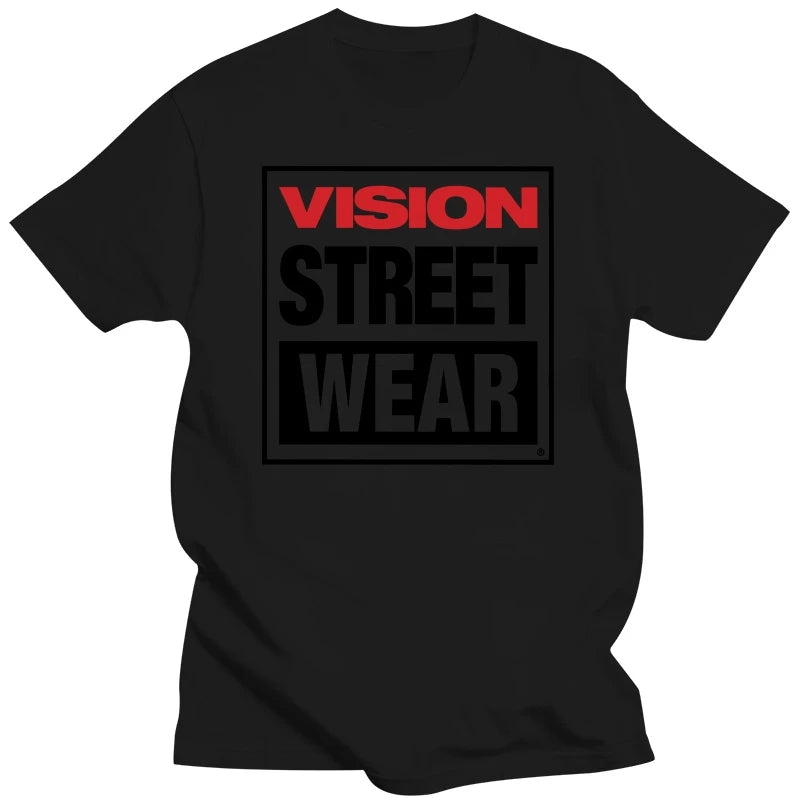 tshirt men Vintage Skate T Shirt Visione Tee Street Wear Shirt retro