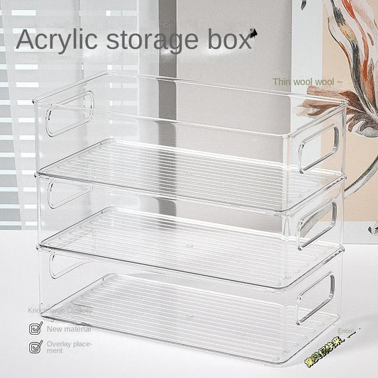 Transparent ABS Storage Boxes Cosmetics Storage Basket Odorless