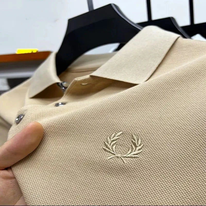 100% Cotton Designer Embroidered Men's Polo Shirt 2023Summer New T