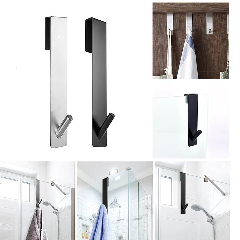 Stainless Steel Over Glass Door Shower Door Back Shower Towel Rack