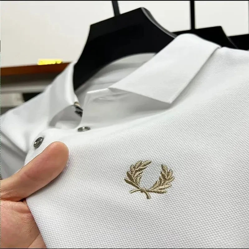 100% Cotton Designer Embroidered Men's Polo Shirt 2023Summer New T