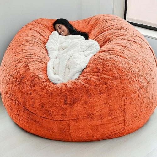 Soft Warm 7FT 183*90cm Fur Giant Removable Washable Bean Bag Bed Cover