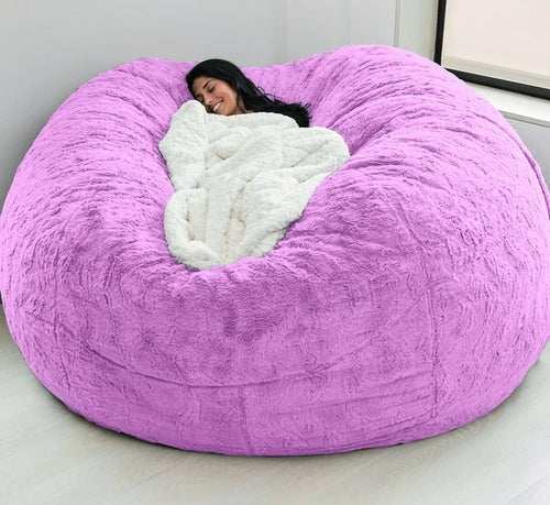 Soft Warm 7FT 183*90cm Fur Giant Removable Washable Bean Bag Bed Cover