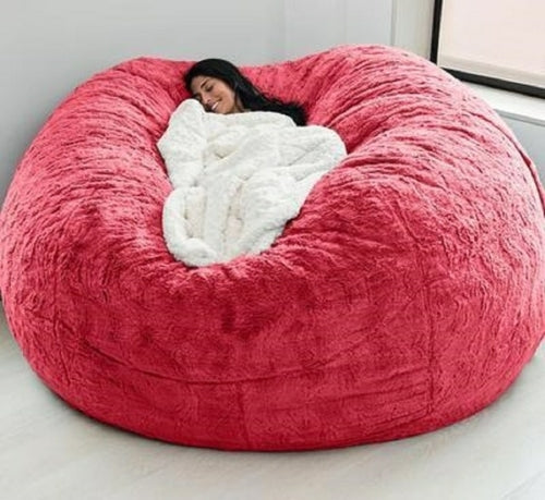 Soft Warm 7FT 183*90cm Fur Giant Removable Washable Bean Bag Bed Cover