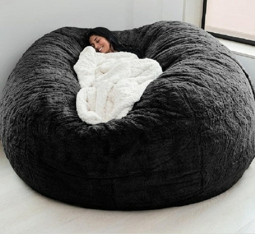 Soft Warm 7FT 183*90cm Fur Giant Removable Washable Bean Bag Bed Cover